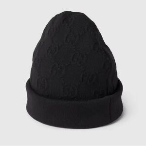 Gucci GG Black Jacquard Beanie